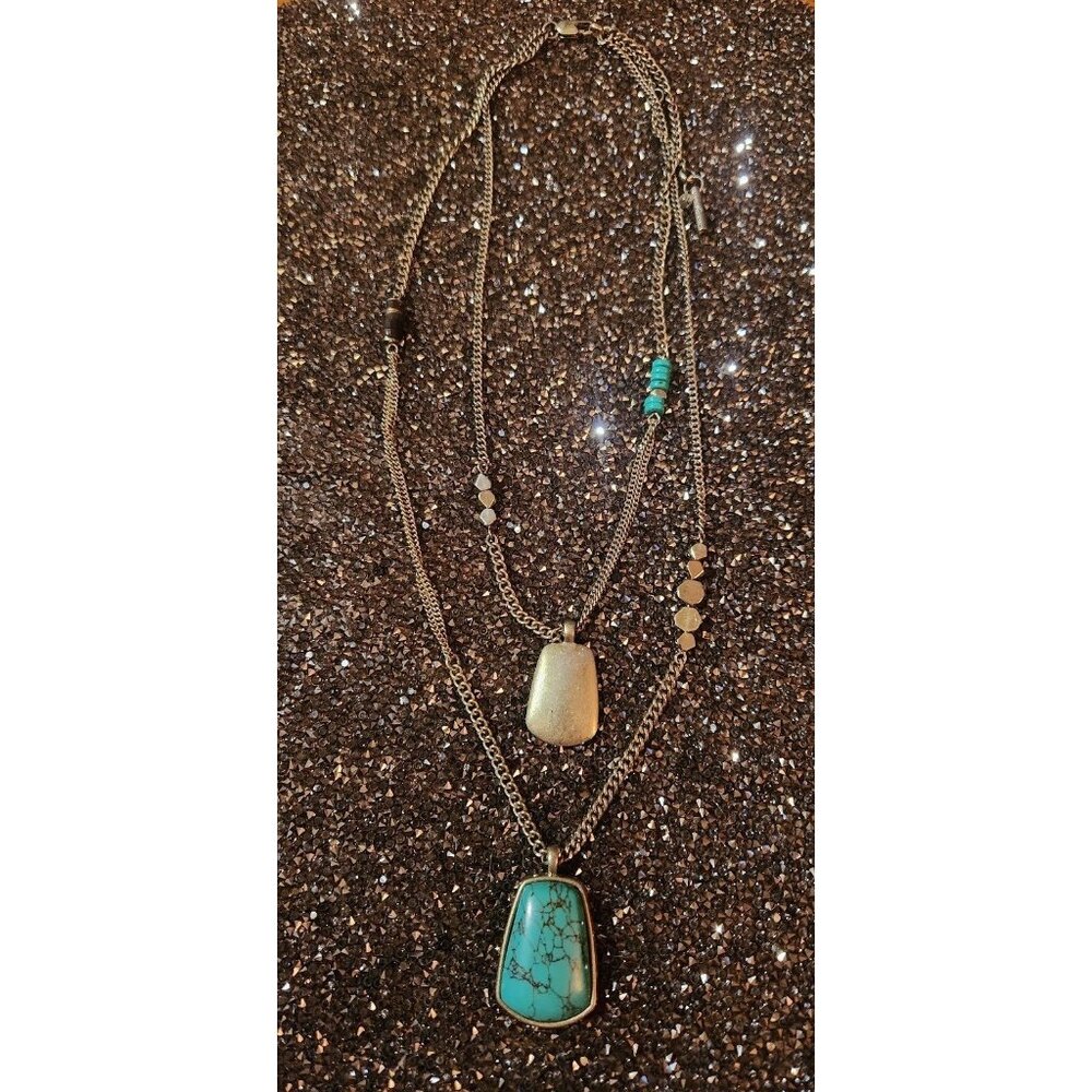 Kenneth Cole New York Double Strand Faux Turquoise Necklace